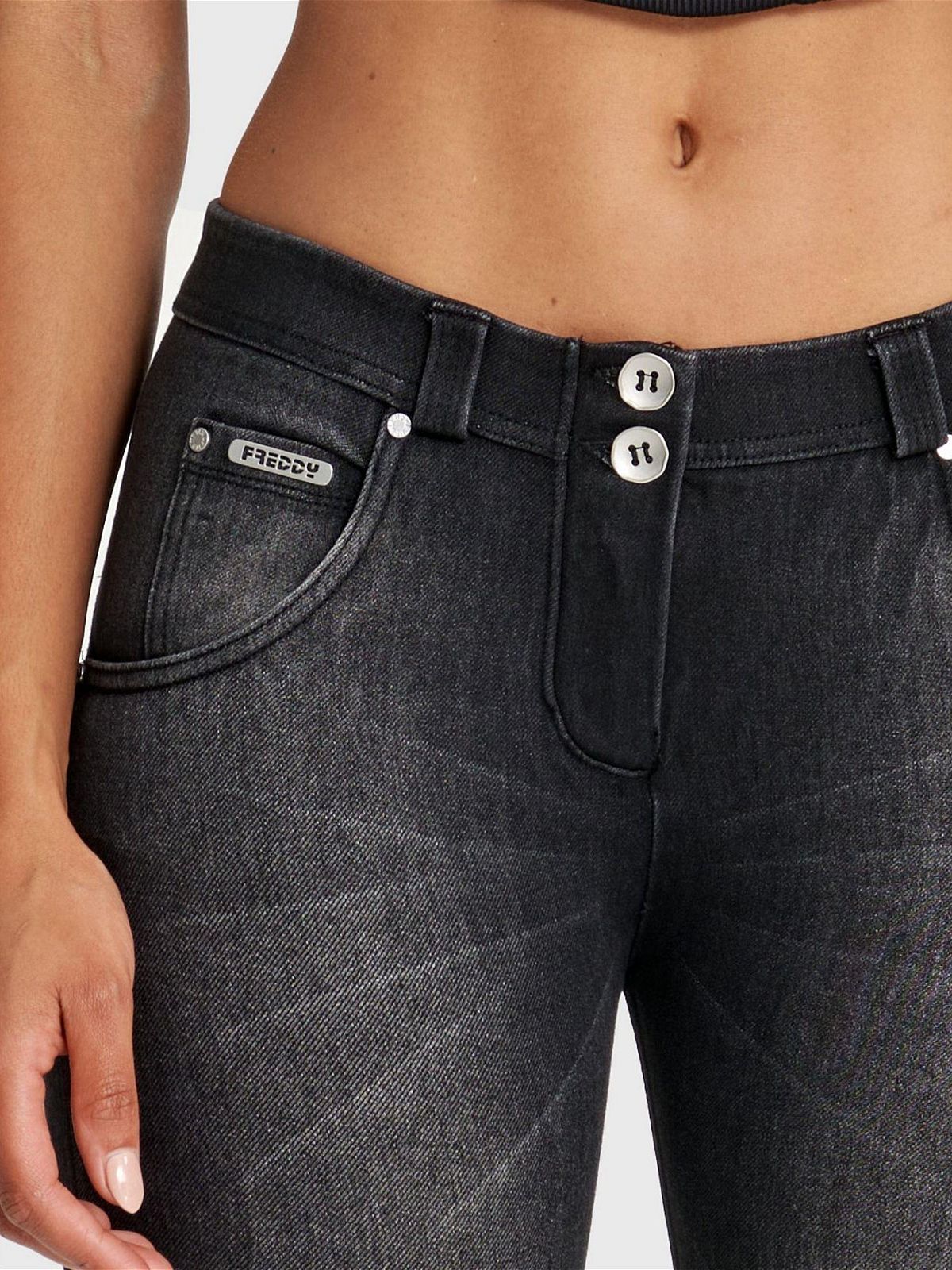 Freddy Women's Mid-Rise Snug Sculpting Skinny Jeans view 4 — MAYCSS fashion products