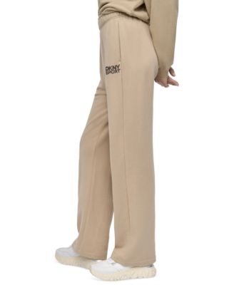 Women's Rhinestone-Logo High-Rise Straight-Leg Pants