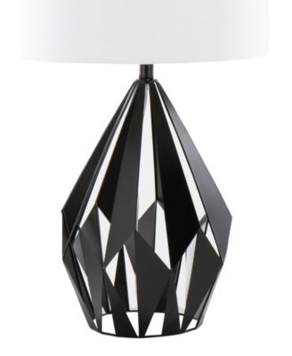 28" Metal Geome Tri Contemporary Table Lamp, Set of 2