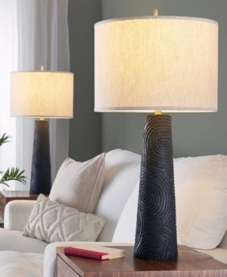 31" Polyresin Kona Contemporary Table Lamp, Set of 2
