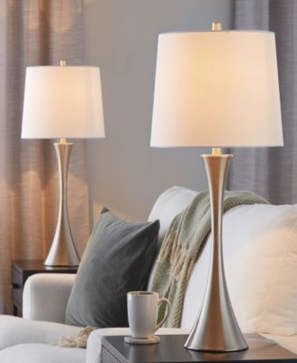 29" Metal Lenuxe Contemporary Table Lamp, Set of 2