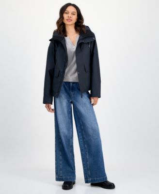 Rains - Women's Snap-Front Hooded Waterproof Jacket