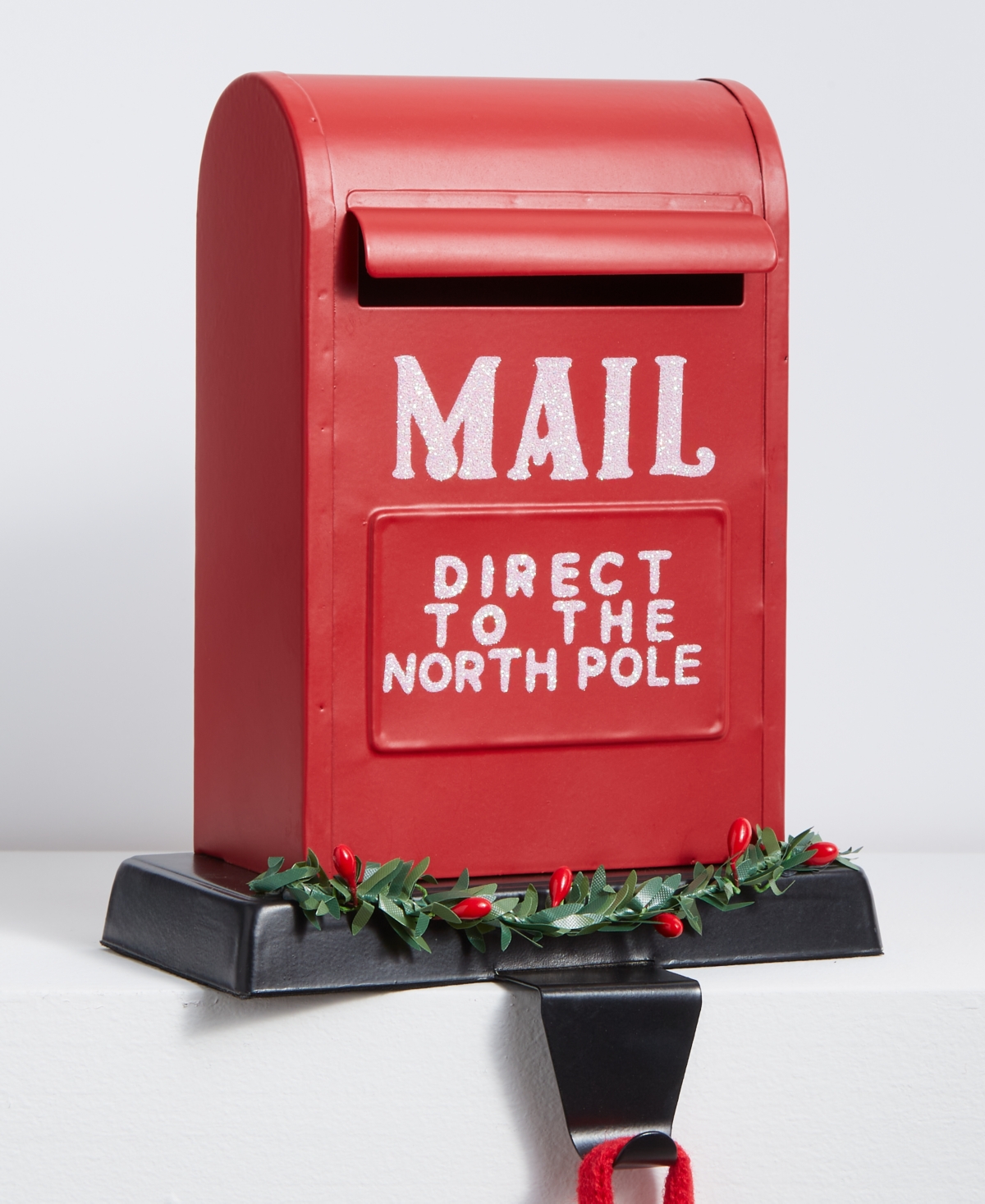 Holiday Lane Heritage Santa Mail Box Stocking Holder, Macy's Exclusive