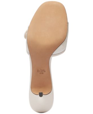 COACH Margot Kitten-Heel Buckled Slide Sandals - Macy's
