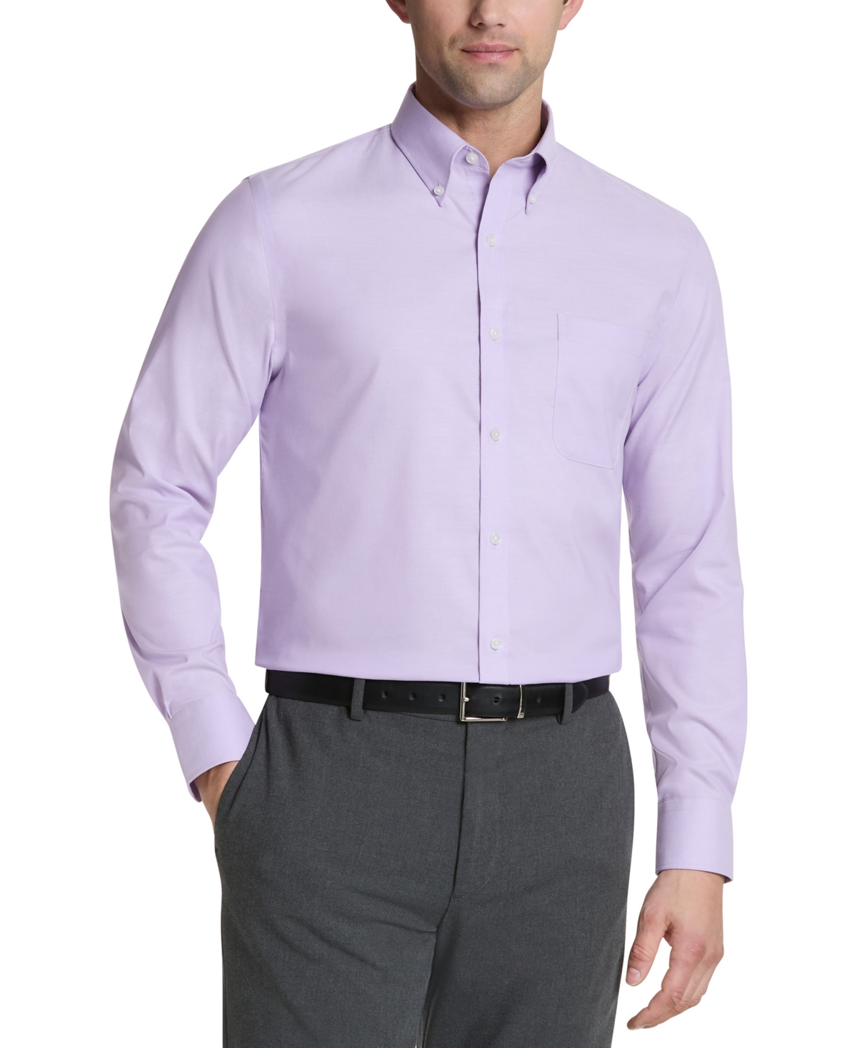 Men's Th Flex Slim Fit Stretch Oxford Dress Shirt - Purple
