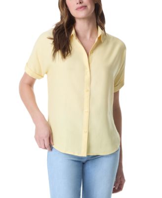 Женская рубашка на пуговицах Gloria Vanderbilt с ниспадающим краем и ромашками