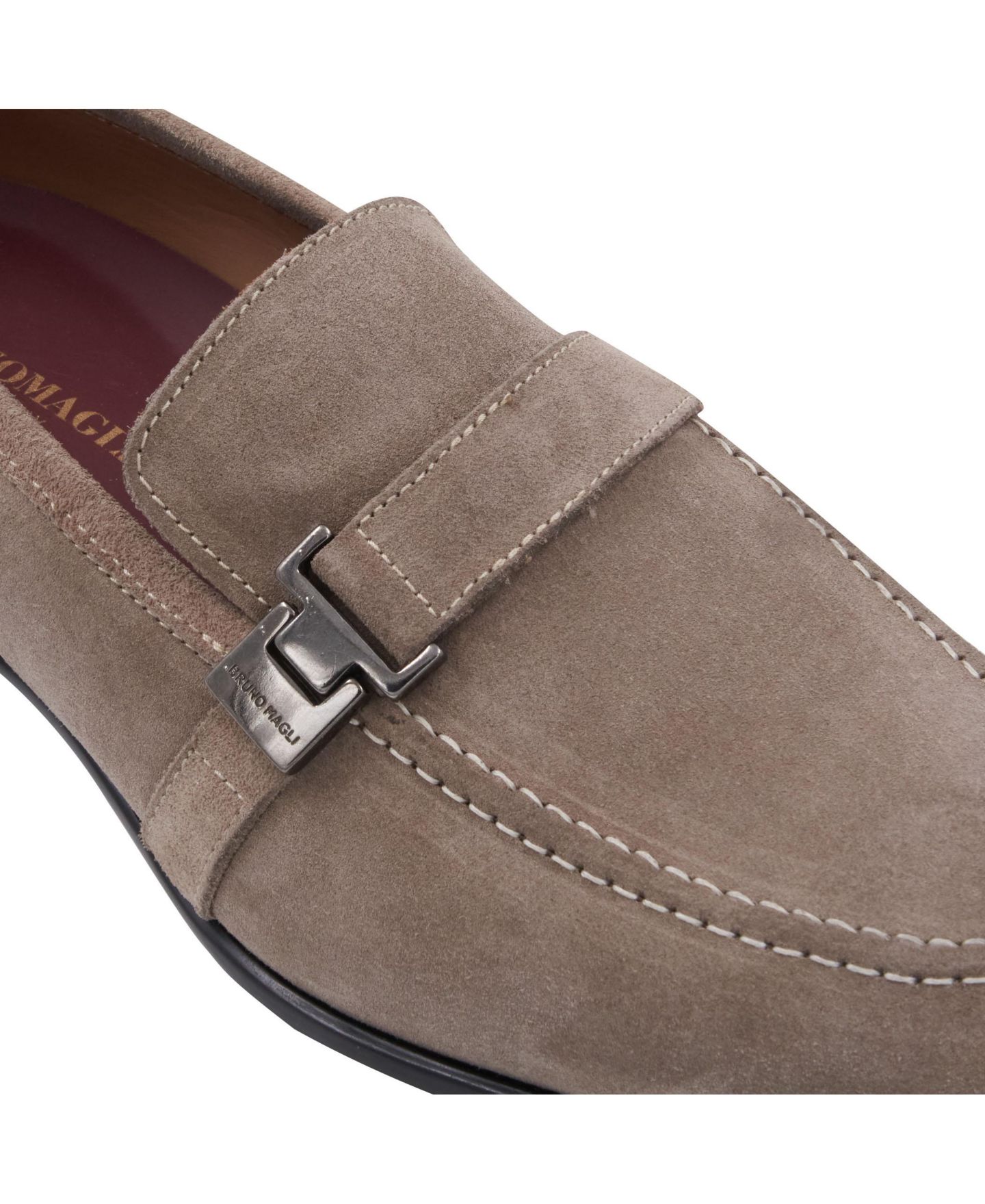 Мужские туфли Bruno Magli Arlo Slip On, цвет: Слоновая кость замшевый — фото 5