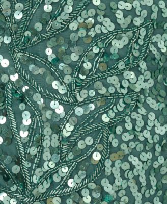 Adrainna Papell Women's Embellished Short-Sleeve Gown