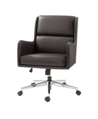 Zaysean Modern Faux Leather Tilting Executive Office Chair