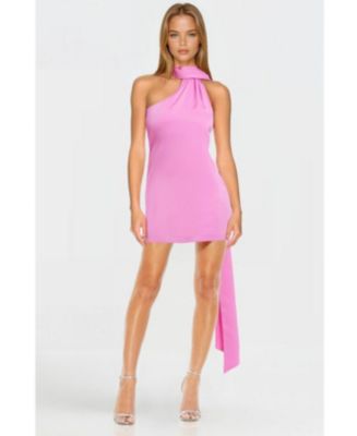 Womens The Layla One-Shoulder Halter Mini Dress - Macy's