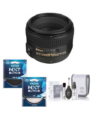 50mm f/1.4G AF-S NIKKOR Lens, Bundle with Hoya UV+CPL Filter Kit, Cleaning Kit