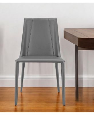 Faux Leather Dining Chair with Armless Design for Kitchen or Dining Room