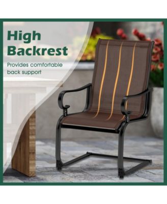Set of 2 Patio Chairs with Quick-drying and Breathable Fabric for Backyard