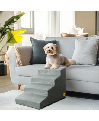 4-Step Non-Slip Sponge Dog Stairs for Small Dogs