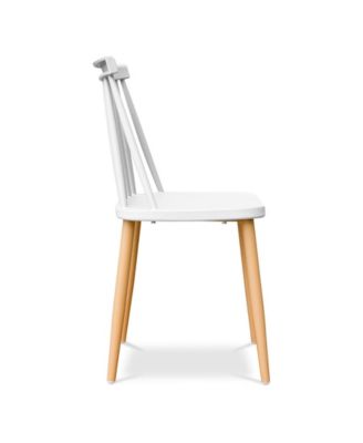 Durable Windsor Back Dining Chair Metal and Plastic Design for Everyday Use