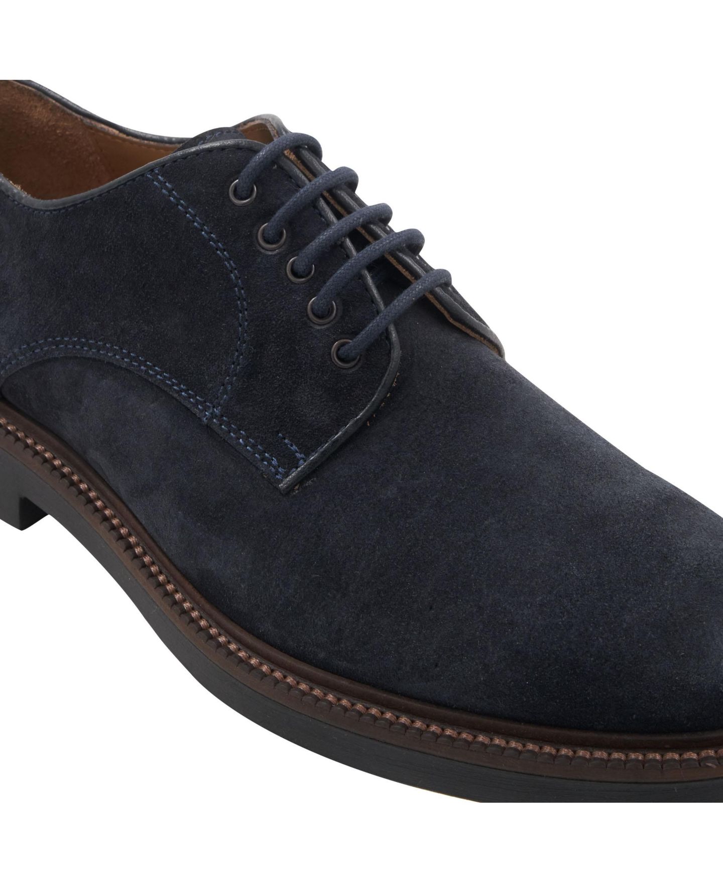 Обувь Bruno Magli Men's Dario Lace Up Dress Shoe, цвет: Тёмно-синий замшевый — фото 6