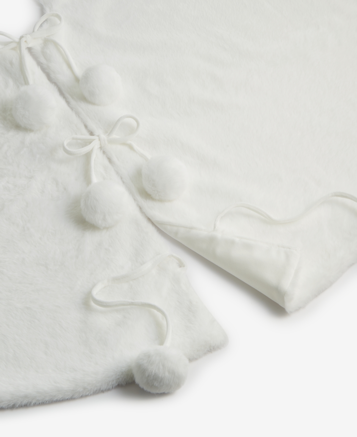 Holiday Lane Opulence Fuzzy White Tree Skirt, Macy's Exclusive