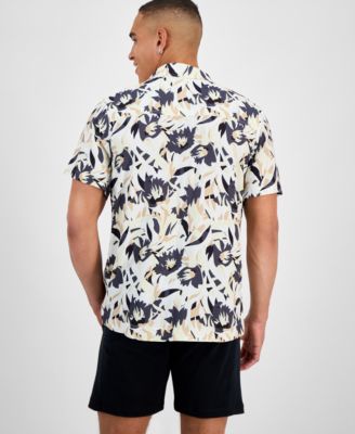 Men's Abstract Floral Beach Shirt