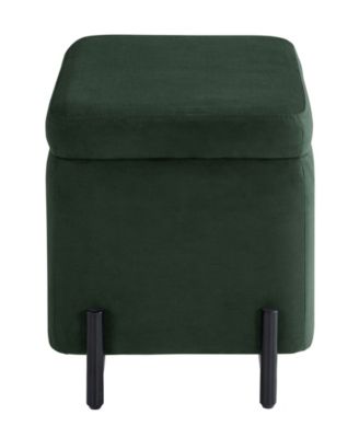 24" Velvet Kyoto Small Storage Ottoman