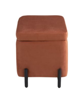 24" Velvet Kyoto Small Storage Ottoman