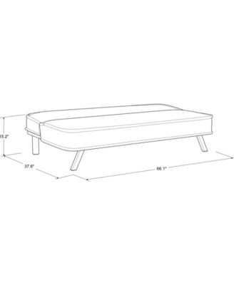 66.1" Polyester Trinity Convertible Futon