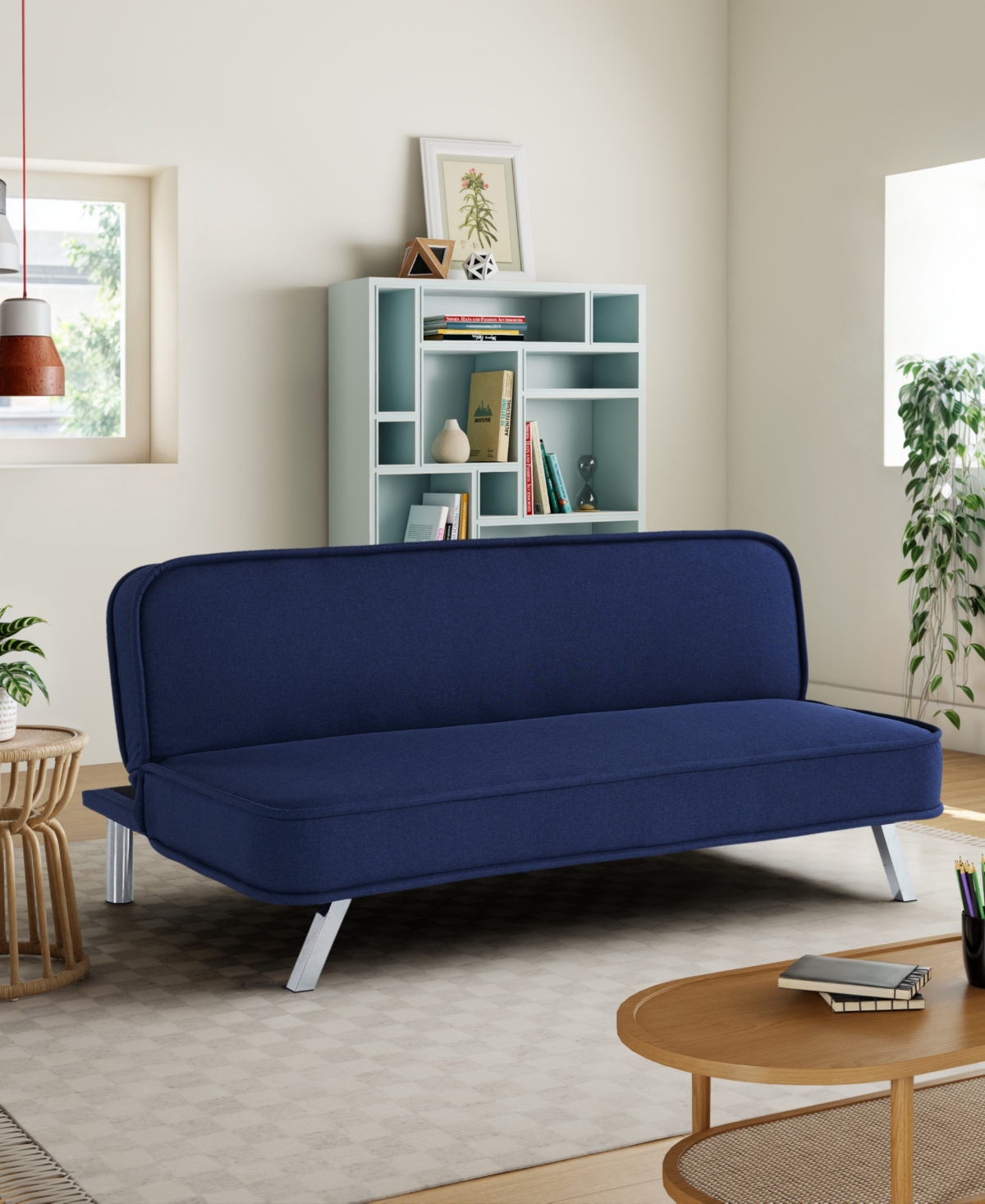 Serta 66.1" Polyester Trinity Convertible Futon