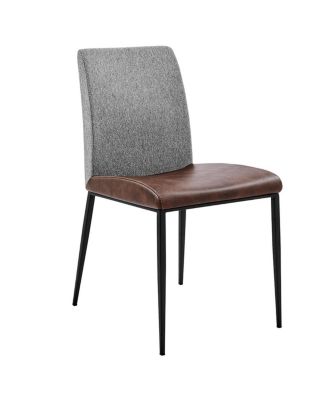 Set of 2 Stainless Steel Chairs for Dining Room or Office Seating