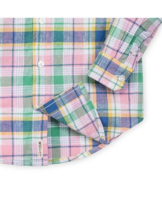 Boys' Linen Long Sleeve Button Down Shirt - Kids