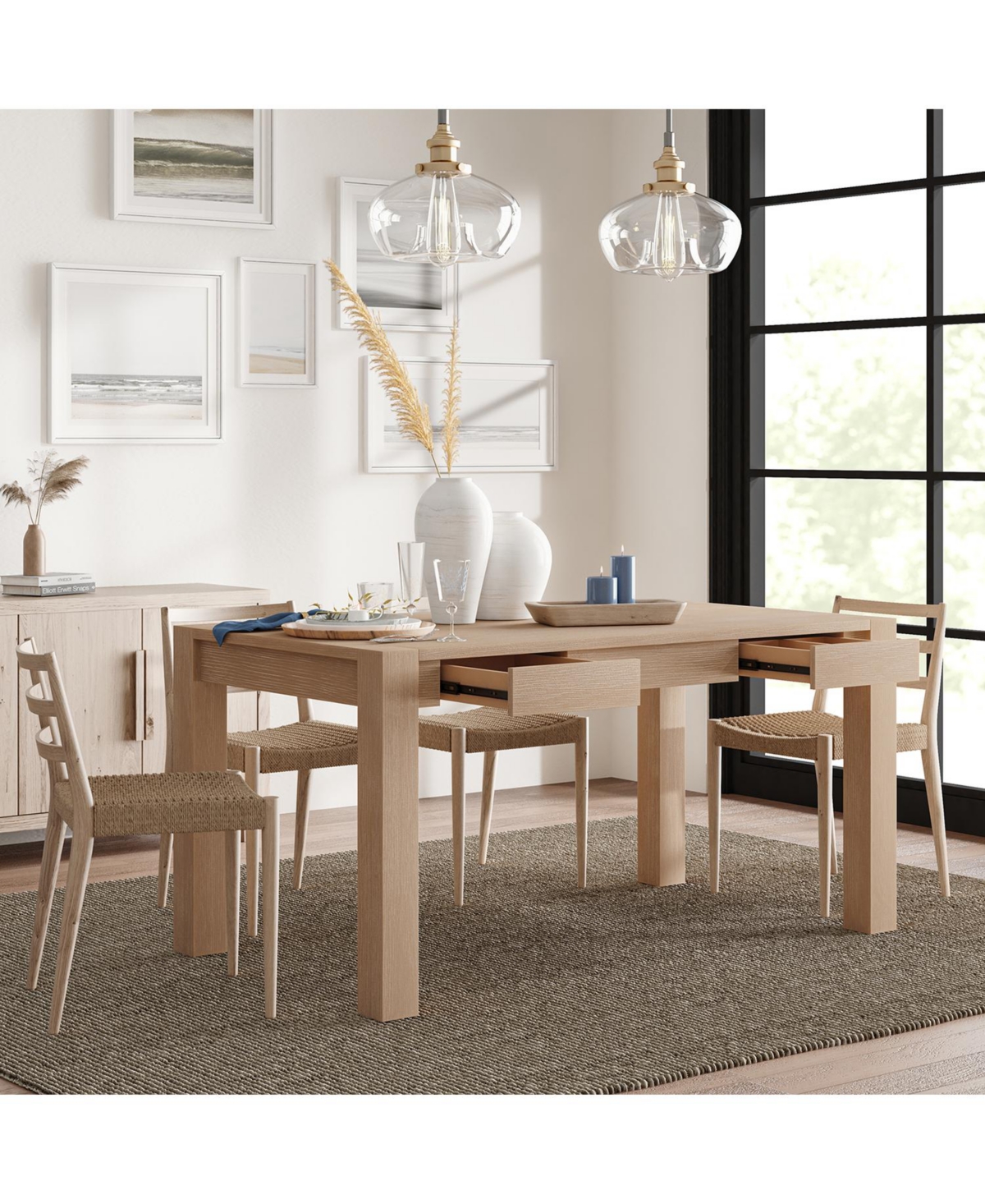 Andrea Solid Wood Dining Table