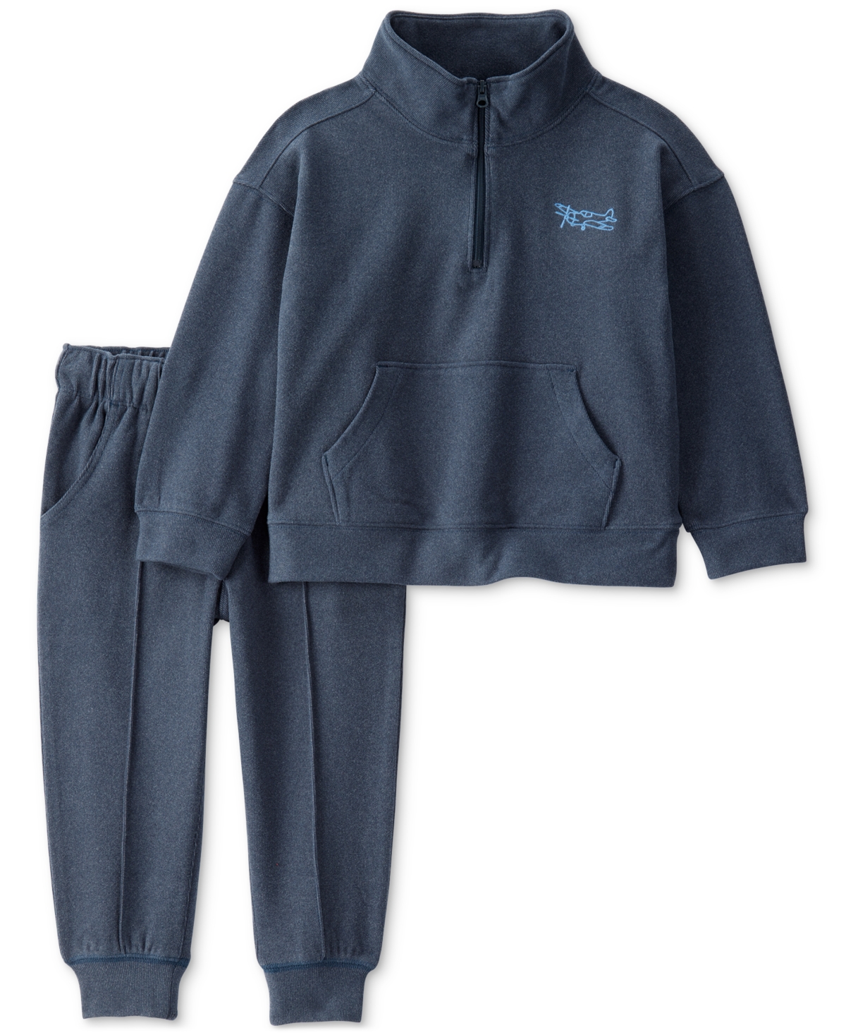 Carter's Toddler Boys 2-pc. Quarter Zip Pullover & Pants Set In Blue