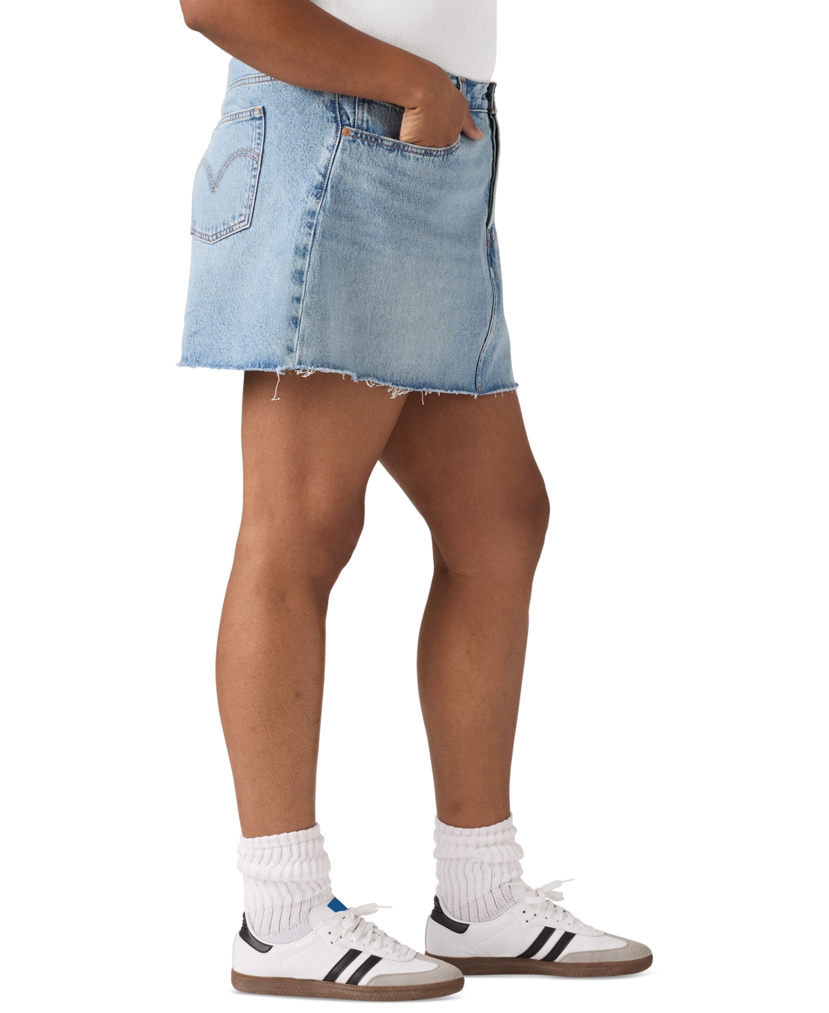 Levi's Plus Size Cotton Iconic 501 Mid-rise Denim Skirt