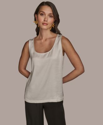 Women's Satin Scoop-Neck Tank Top