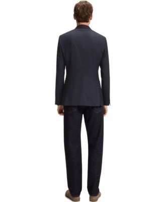 Мужской двубортный блейзер из эластичной шерсти Hugo Boss BECKHAM x BOSS