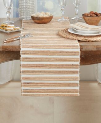 Natural Weave Hyacinth Table Runner, 14" x 72"