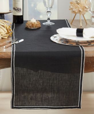 Double Line Embroidered Table Runner 16" x 72"