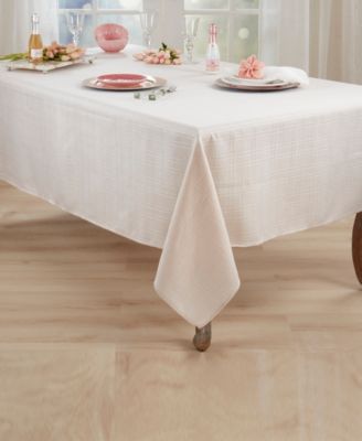Classic Stitched Plaid Tablecloth, 65" x 140"