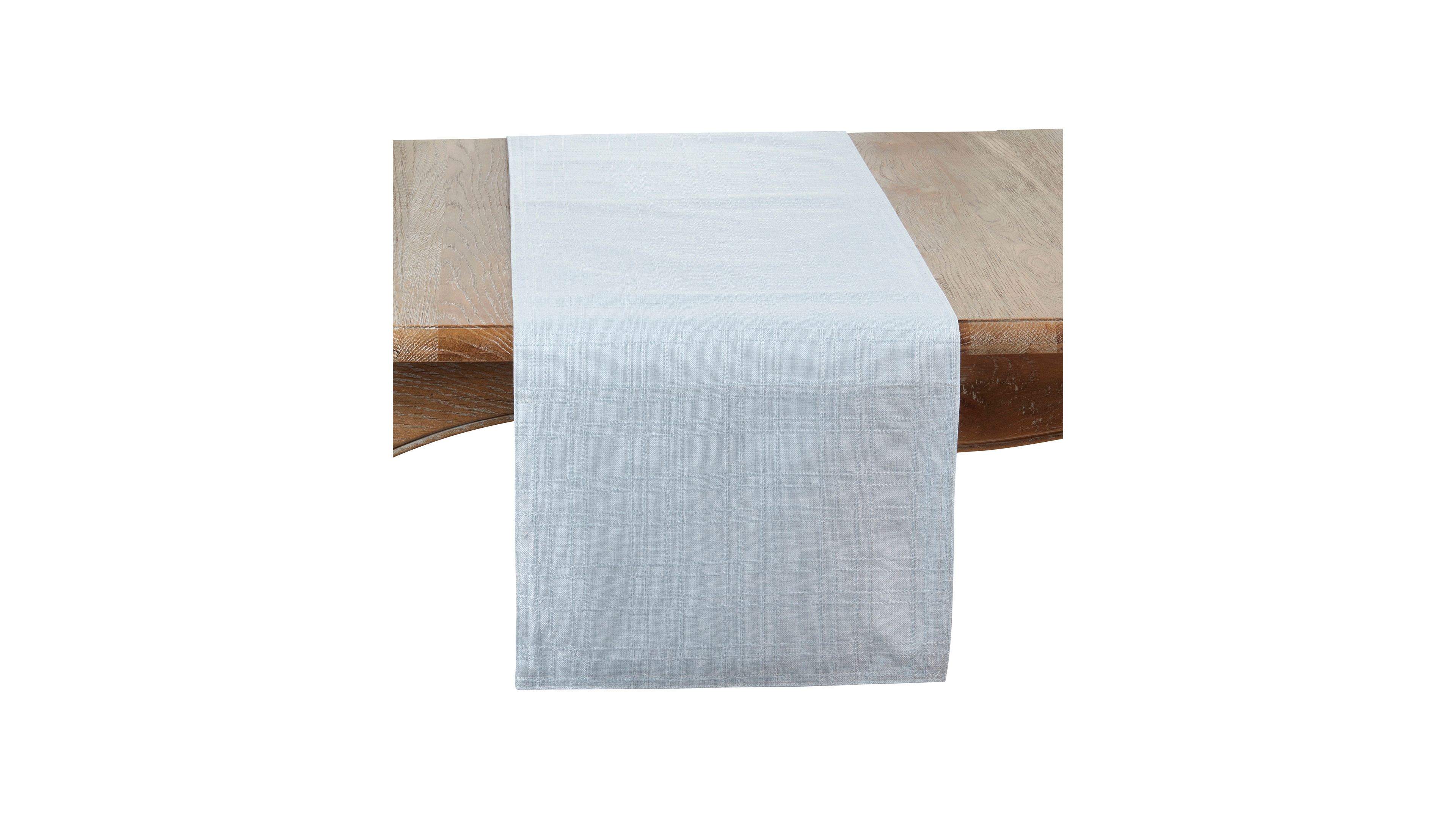 Saro Lifestyle Classic Stitched Plaid Table Runner