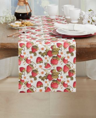Breezy Juicy Strawberry Table Runner, 14" x 72"