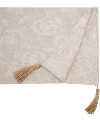 Mixed Linen Jacquard Table Runner, 16" x 72"