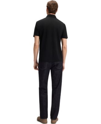 Мужская рубашка поло из хлопка и шелка обычного покроя от Hugo Boss BECKHAM x BOSS