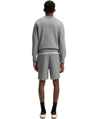 Мужские хлопчатобумажные махровые шорты оверсайз-покроя от Hugo Boss BECKHAM x BOSS