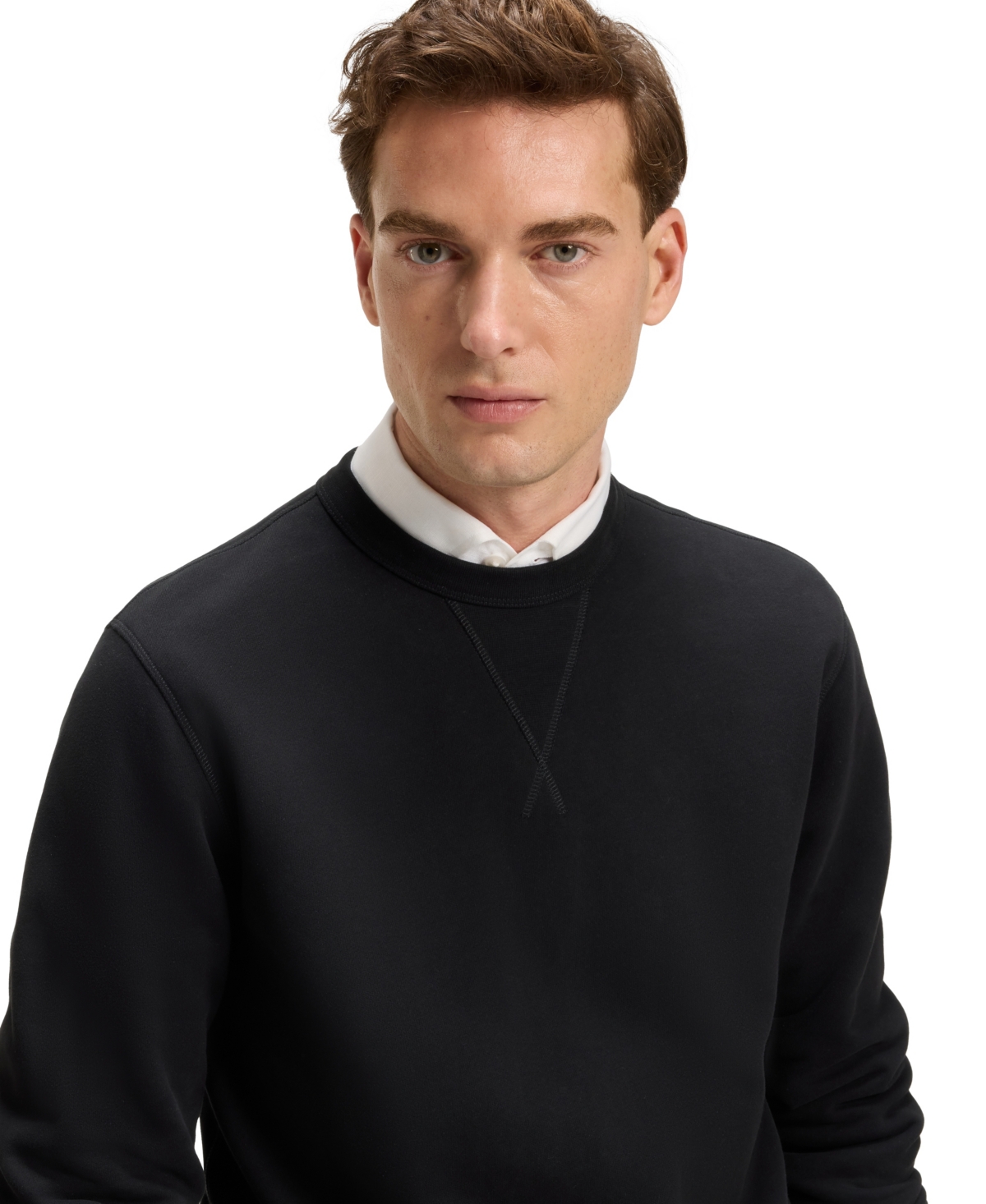 HUGO BOSS BECKHAM X BOSS MEN'S MERCERIZED COTTON TERRY CREW-NECK SWEATSHIRT 