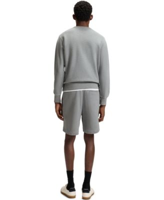 Мужская махровая толстовка с круглым вырезом из мерсеризованного хлопка Hugo Boss BECKHAM x BOSS