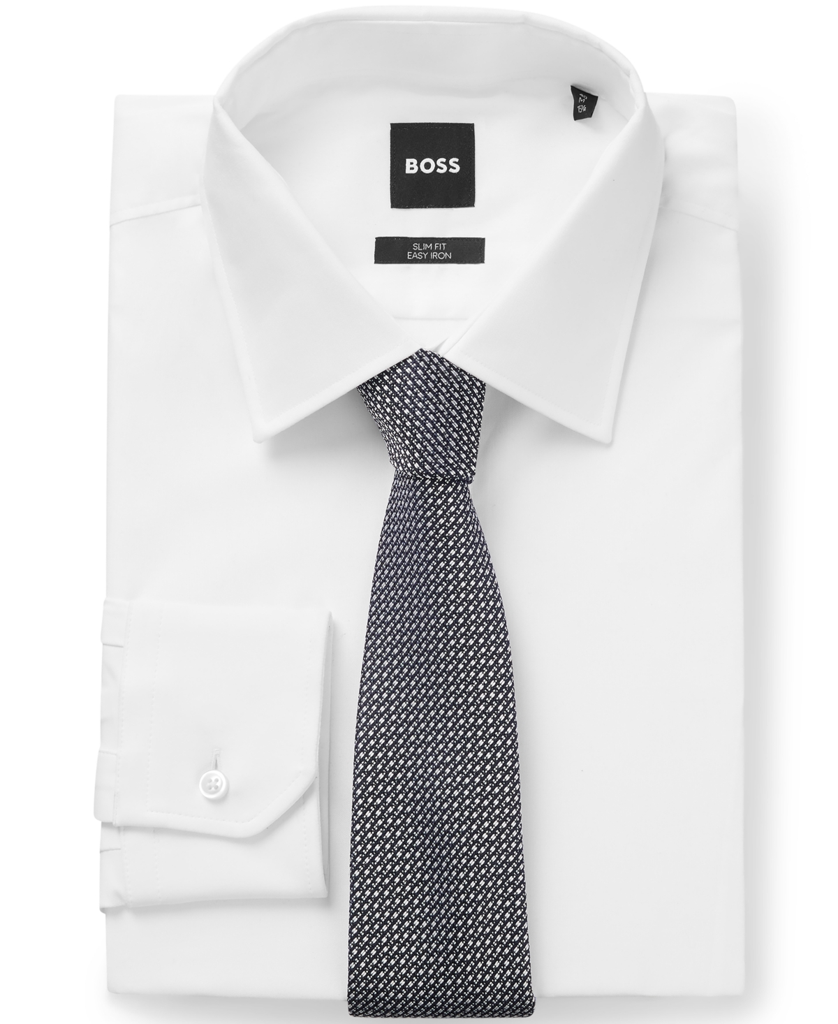 Boss by Hugo Boss Men's Italian Silk Jacquard Tie - Dark Blue