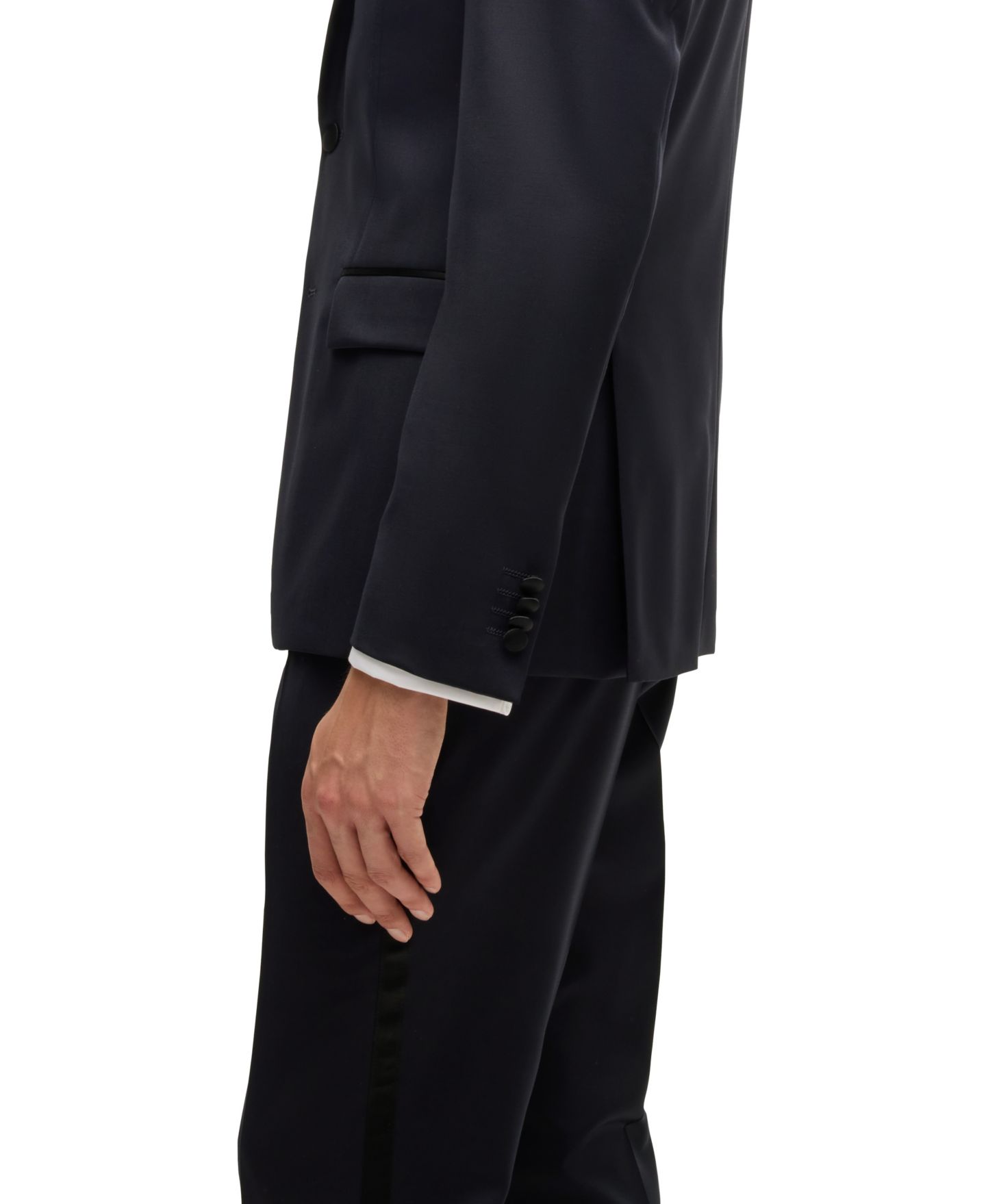 Мужской пиджак Hugo Boss Slim-Fit Tuxedo, цвет: Тёмный синий — фото 8