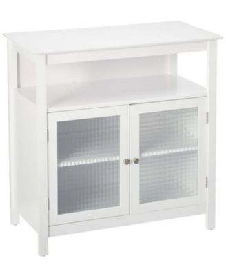 2-Door Sideboard Buffet Storage Cabinet for Dining Room, Kitchen Accent Cabinet (White