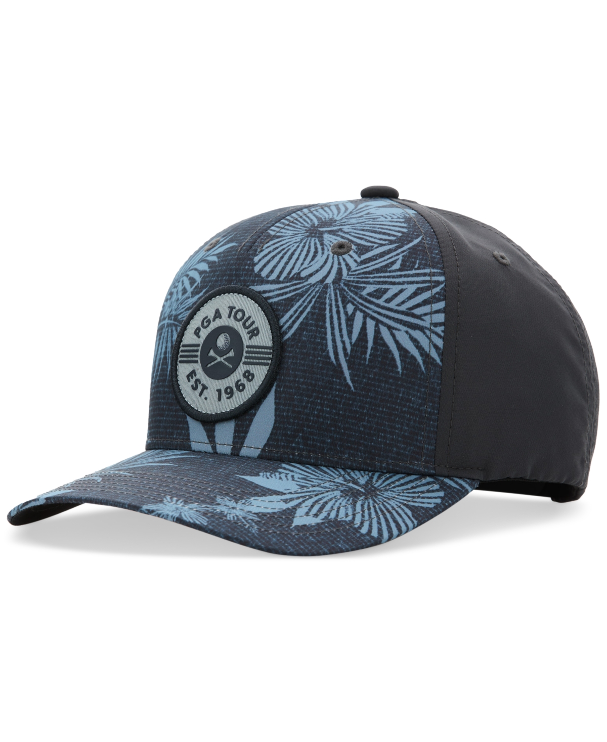 Men's Leaf-Print Logo Hat - Peacoat