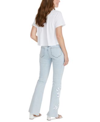 Женские джинсы Driftwood с низкой посадкой и вырезами в стиле пэчворк с петунией