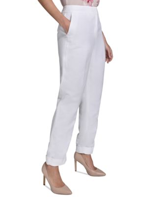 Облегающие брюки Calvin Klein Petite из льняной смеси средней посадки