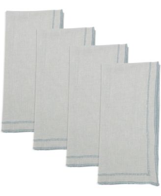 Stonewashed Overlock Linen Edge Napkins, 20" x 20"